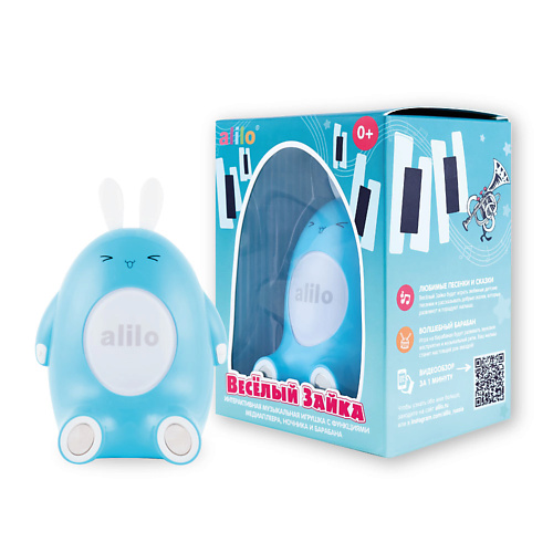 ALILO Интерактивная музыкальная развивающая игрушка Весёлый зайка® P1 1.0 alilo музыкальная обучающая игрушка зайка кроха™ g9 для детей bluetooth сказки песенки