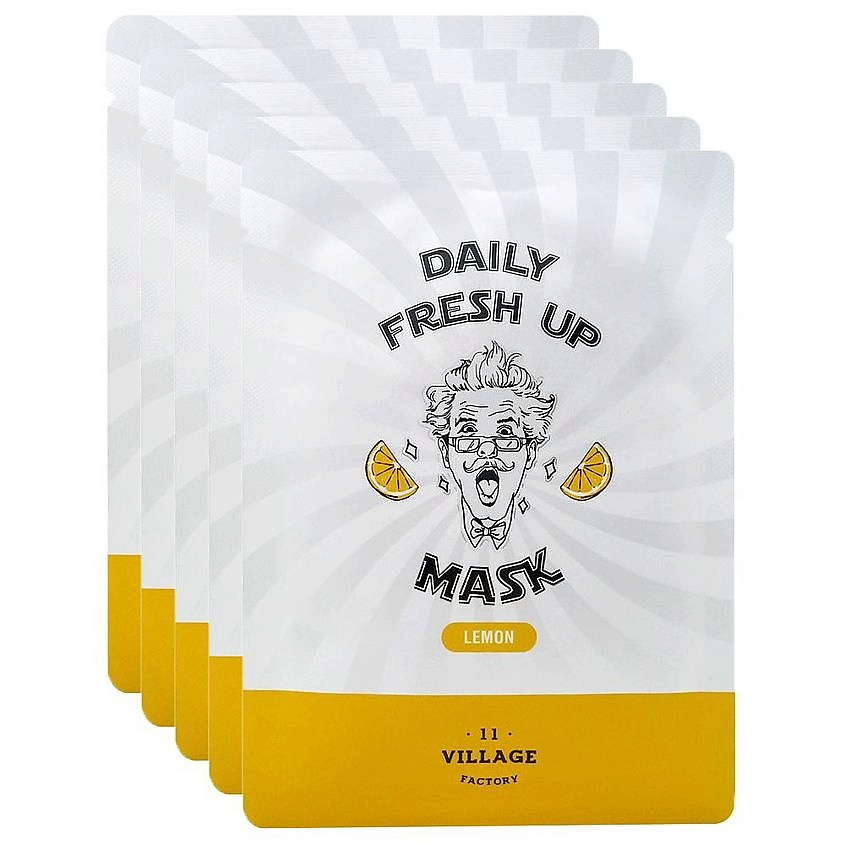 фото Набор тканевых масок для лица с экстрактом лимона daily fresh up mask lemon village 11 factory