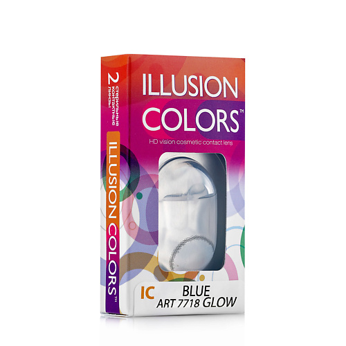 фото Illusion цветные контактные линзы illusion glow blue