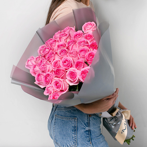 ЛЭТУАЛЬ FLOWERS Букет из розовых роз 41 шт. (40 см) лэтуаль flowers букет из персиковых роз 71 шт 40 см