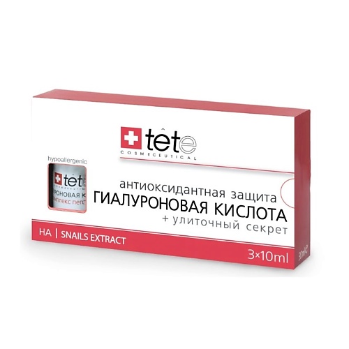 TETE COSMECEUTICAL Лосьон косметический Hyaluronic Acid + Snail Extract 30 tete cosmeceutical лосьон косметический medicell melanostop solution 30