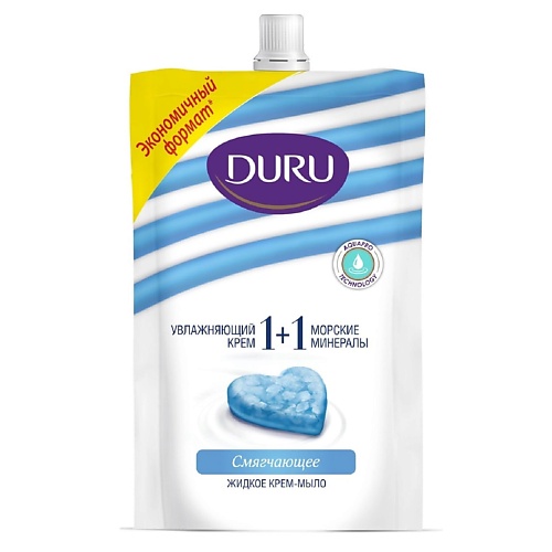Мыло жидкое DURU Жидкое крем-мыло 1+1 Увлажняющий крем & Морские минералы
