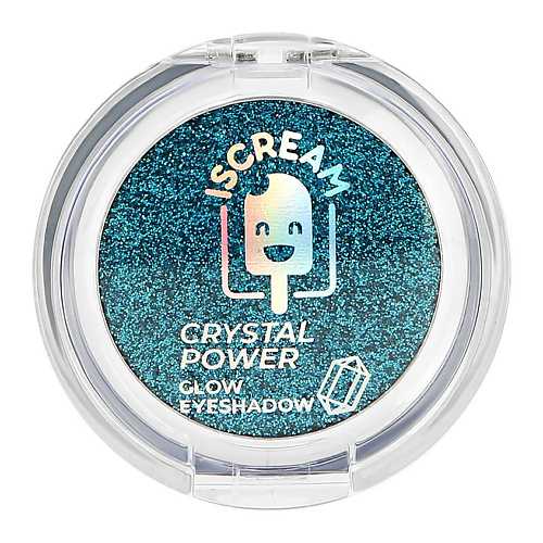 ISCREAM Тени для век CRYSTAL POWER с эффектом сияния iscream спрей мист для тела crystal power с эффектом сияния тон 02 strawberry jewel 60