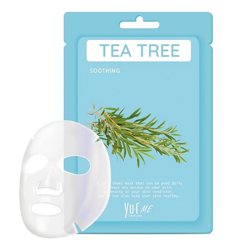 фото Yu.r тканевая маска для лица с экстрактом чайного дерева me tea tree sheet mask