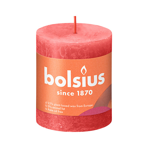 BOLSIUS Свеча рустик Shine цветущий розовый 260 bolsius подсвечник bolsius сandle accessories 76 54 красный для чайных свечей