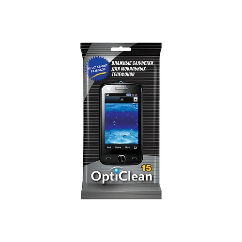 OPTI CLEAN Влажные салфетки для мобильных телефонов 3 салфетки влажные opti clean для оптики 20 шт