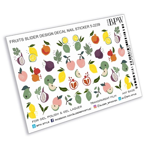 BPW.STYLE Слайдер дизайн Фрукты фрукты обучающие карточки