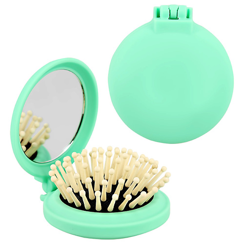 LADY PINK Расческа для волос с зеркалом с деревянными зубчиками