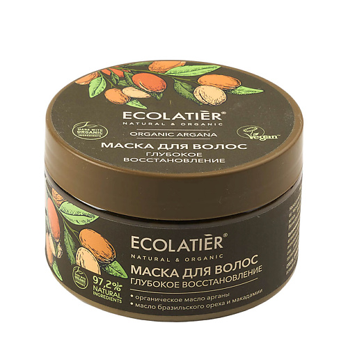 ECOLATIER GREEN Маска для волос Глубокое восстановление ORGANIC ARGANA 250.0 ecolatier green крем баттер для тела глубокое восстановление organic argana 150 0