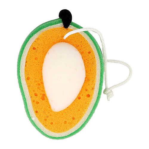 DECO. Губка для тела со шнурком mango губка комбинированная сибртех 86839 для удаления эпоксидной затирки 160х95х60 мм