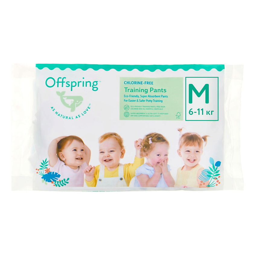 фото Трусики-подгузники, travel pack, m 6-11 кг 3 мл offspring