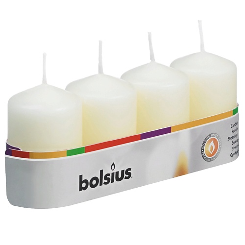 BOLSIUS Свечи столбик Bolsius Classic кремовые bolsius свечи столовые classic белые