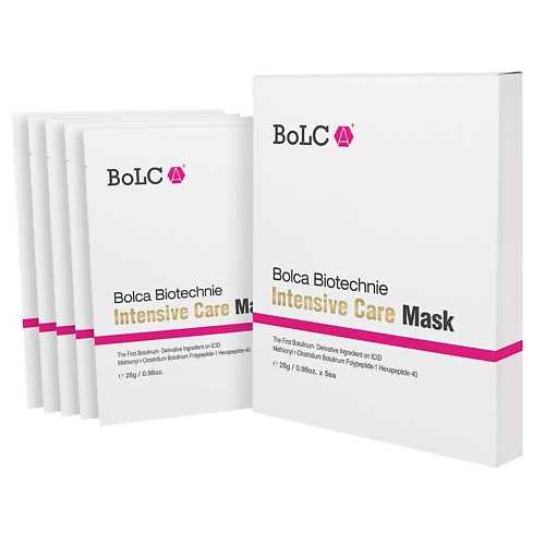 BOLCA Набор масок для лица омолаживающих c топическим ботулотоксином Biotechnie Intensive Care svezo набор кинезио тейпов для лица и тела 2 5 сантиметров х 5 метров 2 ленты