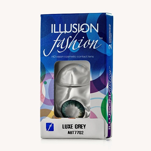 фото Illusion цветные контактные линзы fashion luxe grey