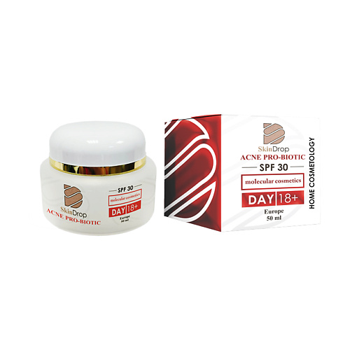 SKINDROP Дневной крем для лица обновляющий  Acne Pro-Biotic SPF 30 50 крем для лица витэкс pharmacos biodermin acne 50 мл