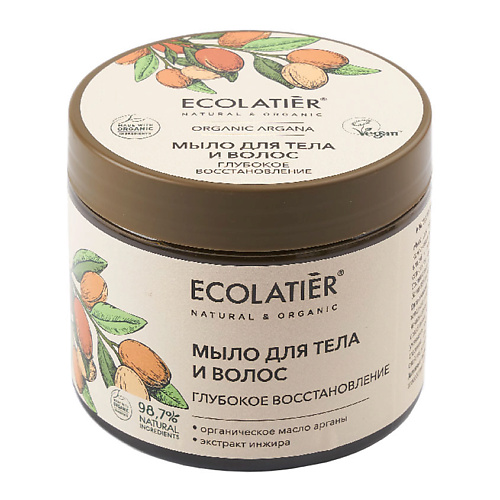 ECOLATIER GREEN Мыло для тела и волос Глубокое восстановление ORGANIC ARGANA 350.0 ecolatier green мыло для рук молодость