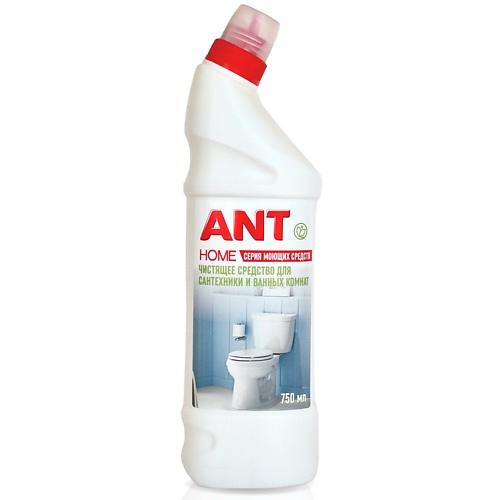 ANT Чистящее средство  кислотное с дезинфицирующим эффектом, для сантехники и ванных комнат 750 чистящее средство bagi classic шуманит для чистки ванн унитазов сантехники 400 мл