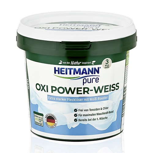 HEITMANN Средство для удаления пятен с белых тканей OXI Power Weiss 500 hg средство для удаления пятен от пота и дезодоранта 250 0
