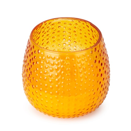 SPAAS Свеча в текстурном цветном стакане желтая 1 игрушка палка литая с шипами зооник 28 см пластикат желтая