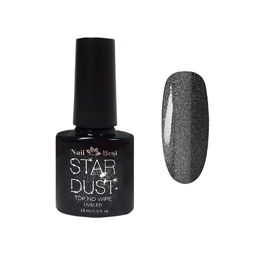 

NAIL BEST Топ Star Dust с шиммером без липкого слоя 15, Топ Star Dust с шиммером без липкого слоя