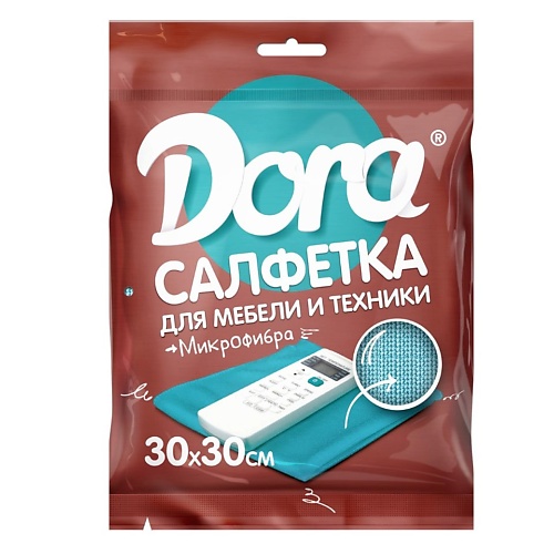 DORA Салфетка из микрофибры Для мебели и бытовой техники 1 dora насадка сменная для швабры из микрофибры шенилл