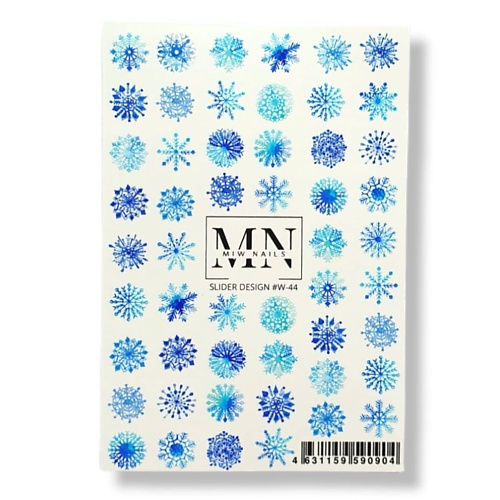 MIW NAILS Слайдер дизайн для маникюра снегурочки новогодние ребусы от снегурочки