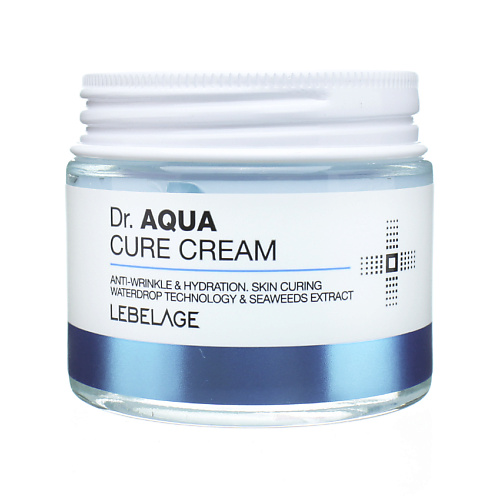 LEBELAGE Крем для лица с Экстрактом Водорослей для Обезвоженной кожи Dr. Aqua Cure Cream 70 cure tape classic тейп хлопок 5 см 5 м зелёный 1 шт