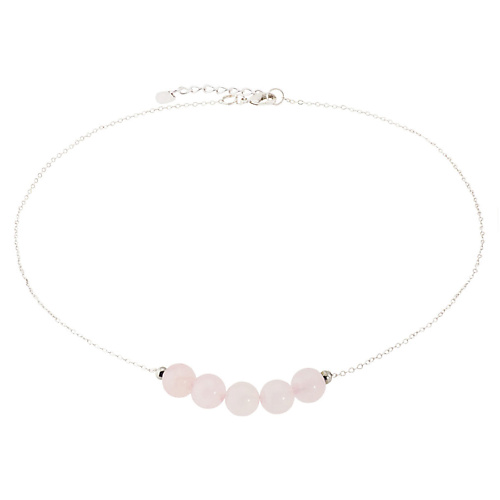 Колье ALERIE-ACCESSORIES Колье из натурального розового кварца Forever Rose Chain