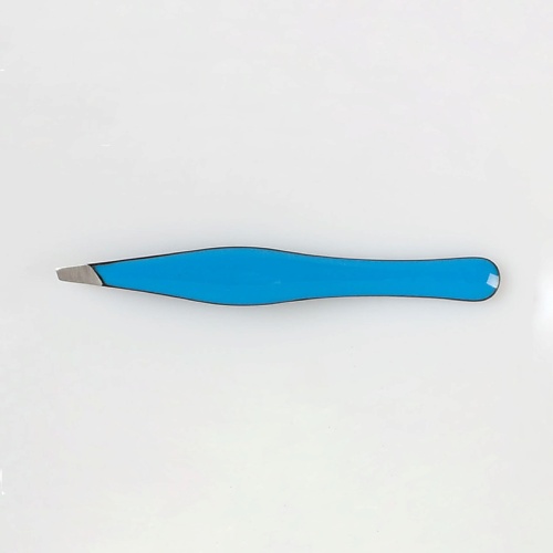 ZINGER Пинцет скошенный, с округлой ручкой, голубой (эмаль) кошелёк на молнии с ручкой зелёный