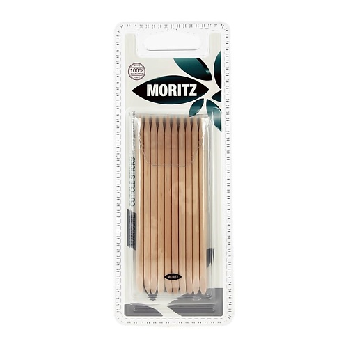MORITZ Палочки для кутикулы из натурального дерева 10 moritz нож для кутикулы 2 в 1 с пушером