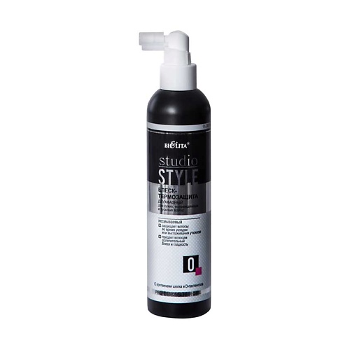 БЕЛИТА STUDIO STYLE Блеск-термозащита двухфазный для сухих, поврежденных и тусклых волос 250 блеск спрей бриллиантовый style brilliant gloss spray 27405 200 мл