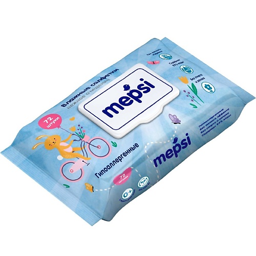 MEPSI Влажные салфетки гипоаллергенные детские 72 pamperino детские влажные салфетки для новорожденных 56