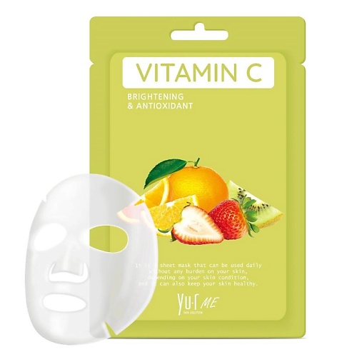 YU.R Тканевая маска для лица с витамином С ME Vitamin C Sheet Mask 25 магний с витамином в6 премиум ultrabalance magnesium vitamin b6 premium капсулы 60 шт