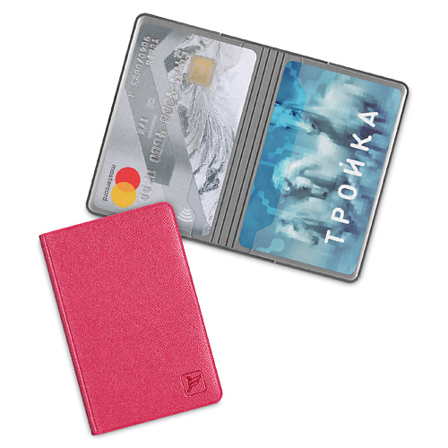 FLEXPOCKET Чехол - книжка из экокожи для двух пластиковых карт куртка из экокожи на молнии