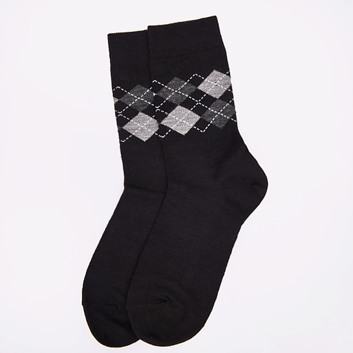 WOOL&COTTON Носки детские интарсия Черные Merino носки детские зайка с шарфом серый р р 14 16