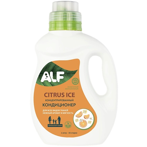 ALF Гипоаллергенный высококонцентрированный кондиционер для белья Citrus ice ЭКО БИО 1000 amouroud smoky citrus 100
