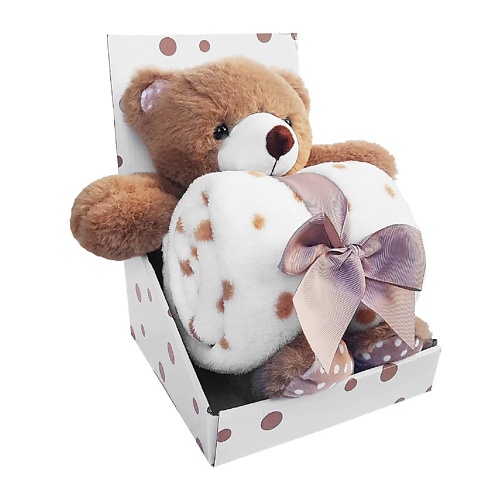 фото Uviton набор плед + игрушка "bear" (шоколад).