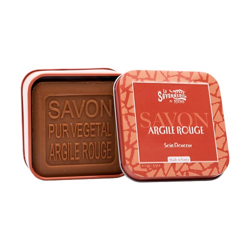 LA SAVONNERIE DE NYONS Мыло с красной глиной 100 la savonnerie de nyons марсельское мыло в полоску с лавандой 82% 300