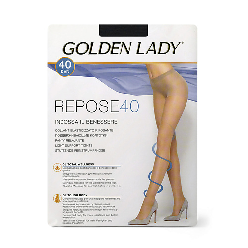 GOLDEN LADY Колготки женские 40 den Repose Nero 5 дезодорант lady speed stick inv dry powder fresh 39 6 г