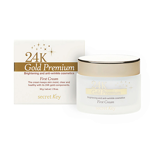 SECRET KEY Антивозрастной крем для лица с коллоидным золотом 24K Gold Premium First Cream 50