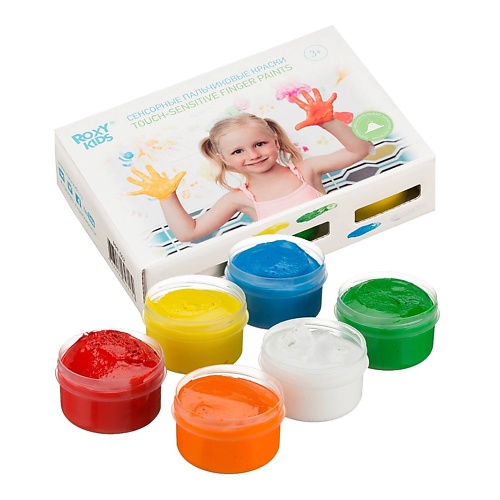 ROXY KIDS Набор для творчества пальчиковые краски для малышей и обучающая брошюра