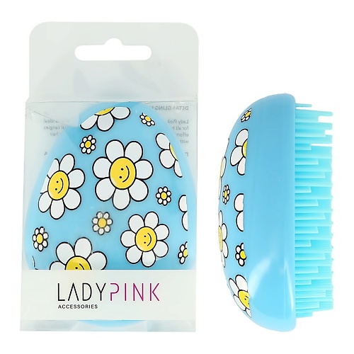LADY PINK Расческа для волос распутывающая Ромашка lady pink брашинг для волос basic deep диаметр 75 мм