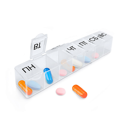 Таблетница DASWERK Таблетница - контейнер для лекарств и витаминов 7 дней/1 прием