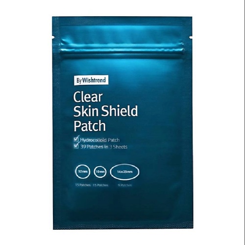 BY WISHTREND Патчи Clear Skin Shield Patch 39 100g radiant clear and clean mud film moisturize skin cleanse skin deeply clean pores remove dirt and acne skin care 1pcs