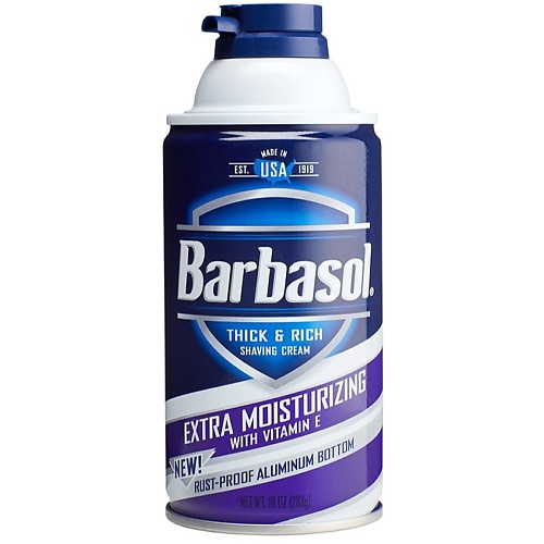 BARBASOL Крем-пена для бритья увлажняющая Extra Moisturizing Shaving Cream 283 barbasol крем пена для бритья original shaving cream 283