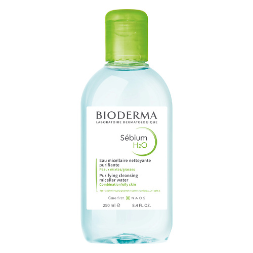 BIODERMA Мицеллярная вода очищающая для жирной и проблемной кожи лица Sebium 250 bioderma мицеллярная вода осветляющая и очищающая н2о pigmentbio 250 0