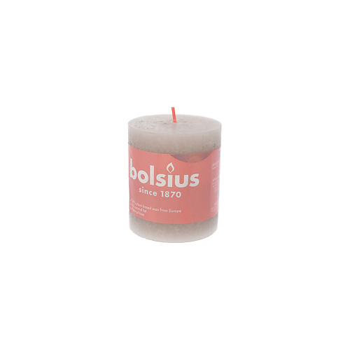 BOLSIUS Свеча рустик Shine песочно-серая 260 bolsius свеча столбик арома true scents манго 263