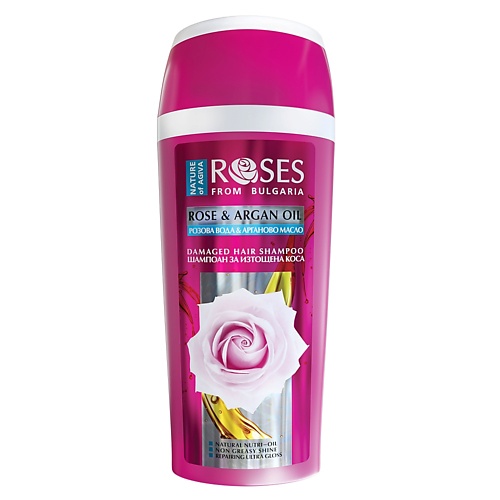 NATURE OF AGIVA Шампунь для волос ROSES(розовый эликсир+аргановое масло) 250 reve de roses