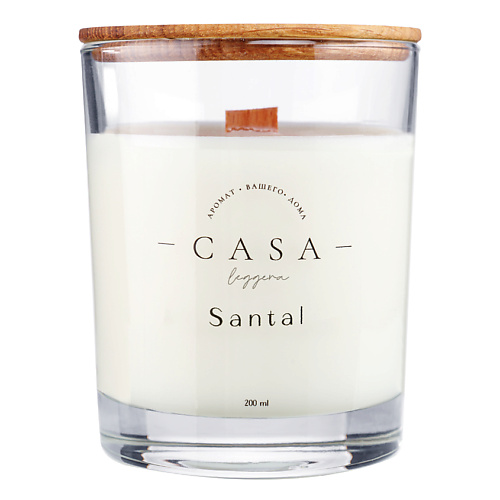 CASA LEGGERA Свеча в стекле Santal 200 casa leggera свеча в стекле vanilla 200