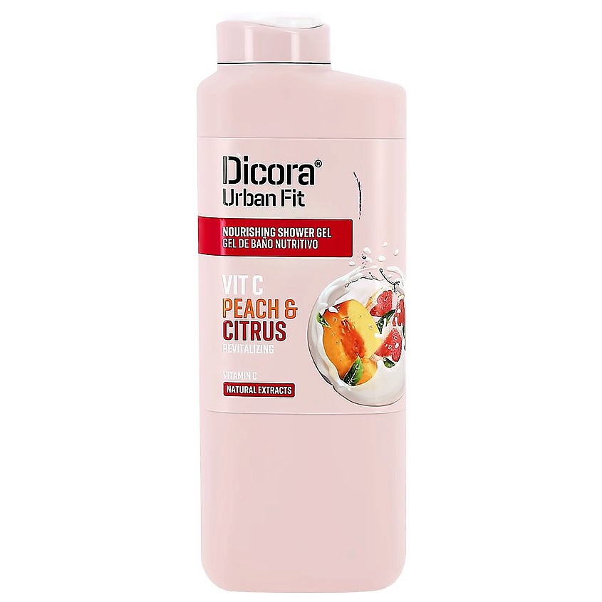 фото Dicora urban fit гель для душа vitamin c citrus & peach (цитрус и персик) 400 мл dicora urbanfit